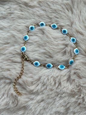 Stainless steel Blue Evil Eye Bracelet - Women Jewelry